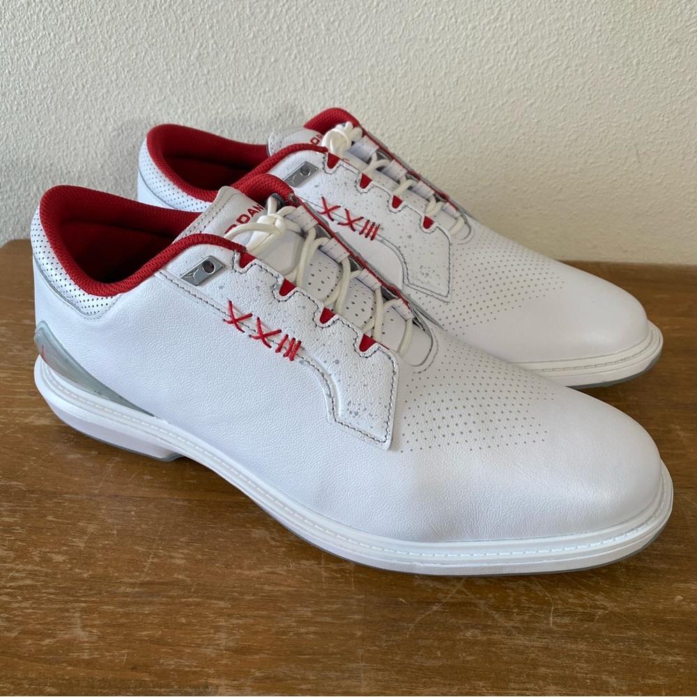 Nike Air Jordan ADG 5 Golf White Fire Red Metallic FQ7874-101 - Size 12